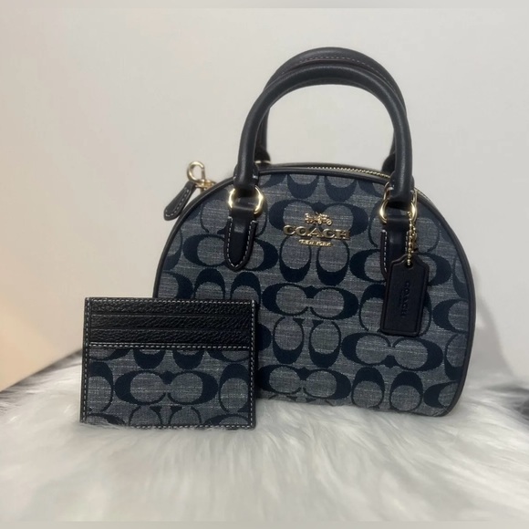 Coach Handbags - NWT COACH Denim Sydney Satchel & Cardcase In Signature Chambray Authentic